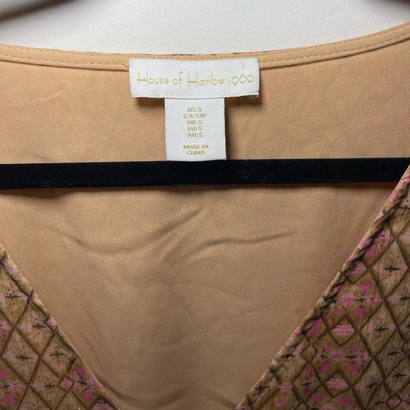 House of Harlow 1960 Women’s Shona Joy Metallic Shimmer Peasant Dress S - Picture 5 of 10